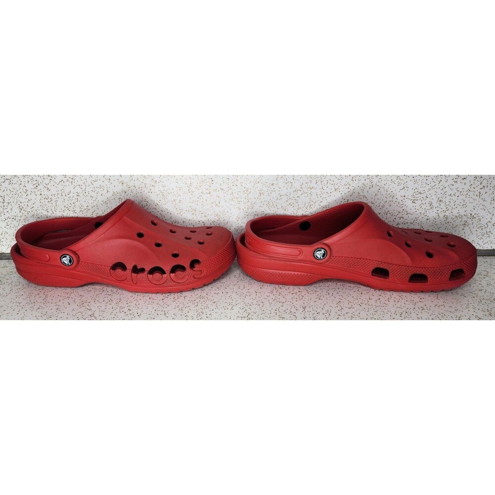 Crocs Shoes Baya Red Clogs Slip On Shoes Waterproof Sandals Size 11 View 4
